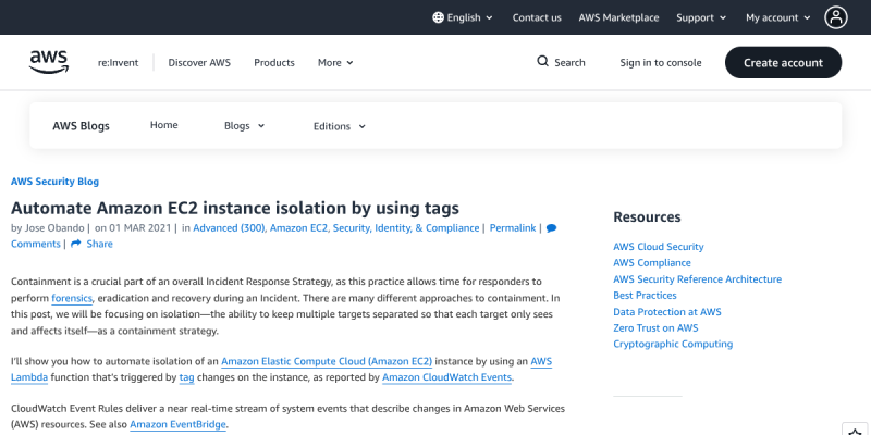 EC2 Instance Isolation